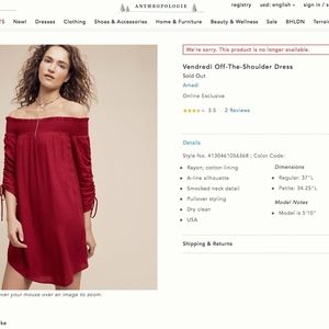 NWT Amadi "Vendredi" Textured Off-Shoulder Dress
